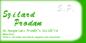 szilard prodan business card